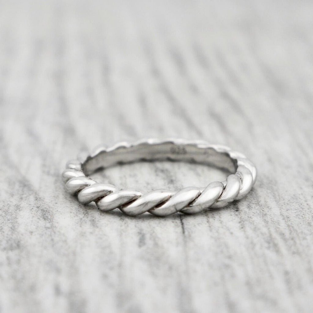 Bague Torsade en argent sterling