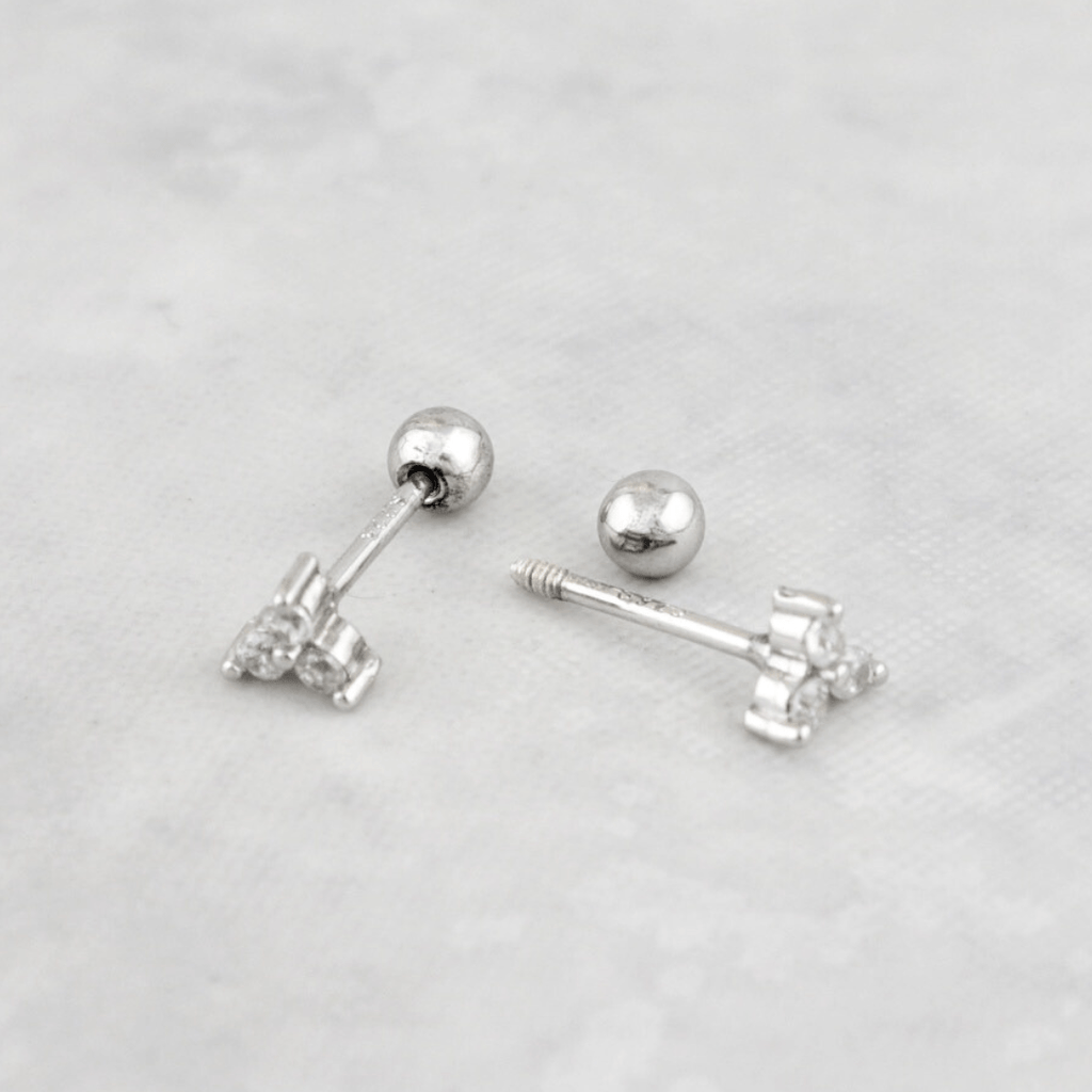 Boucles d'oreilles Trinity en argent sterling