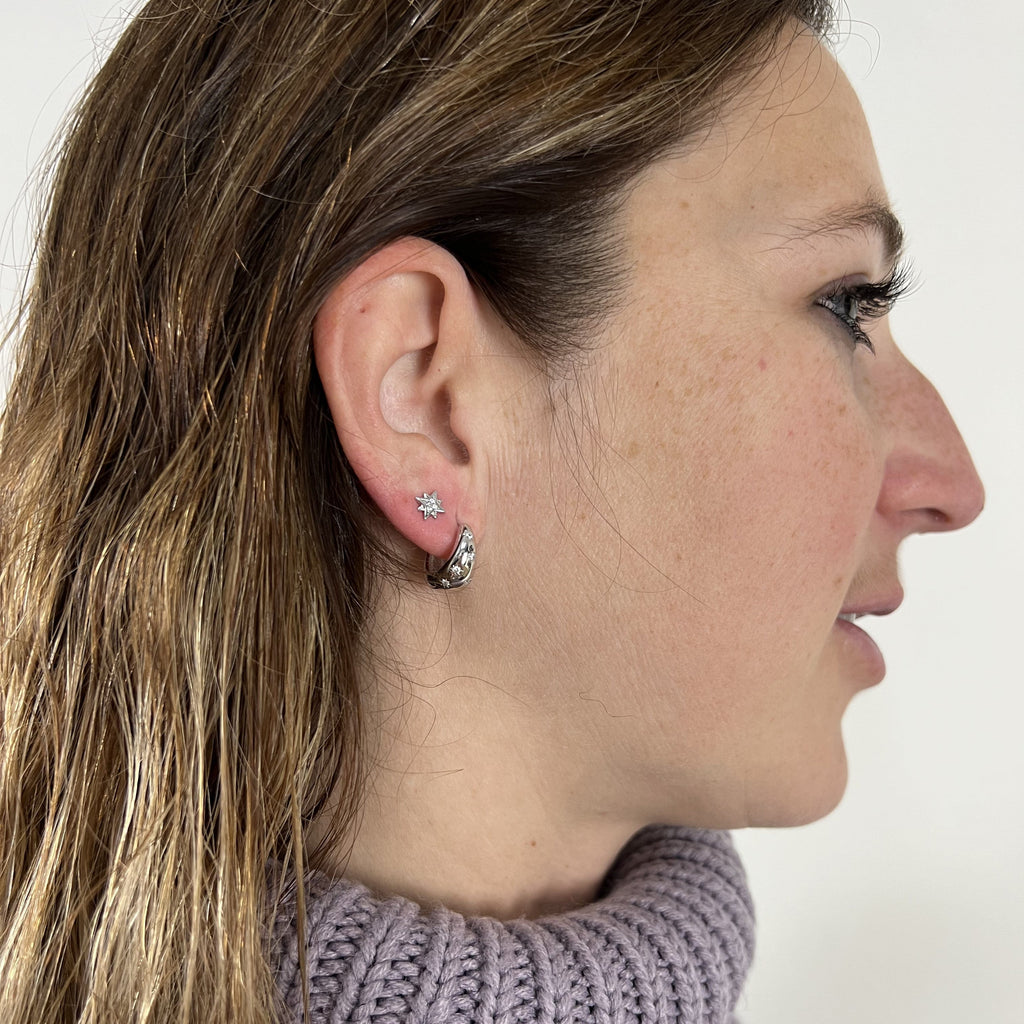 Boucles d'oreilles Étoiles du Nord en argent sterling