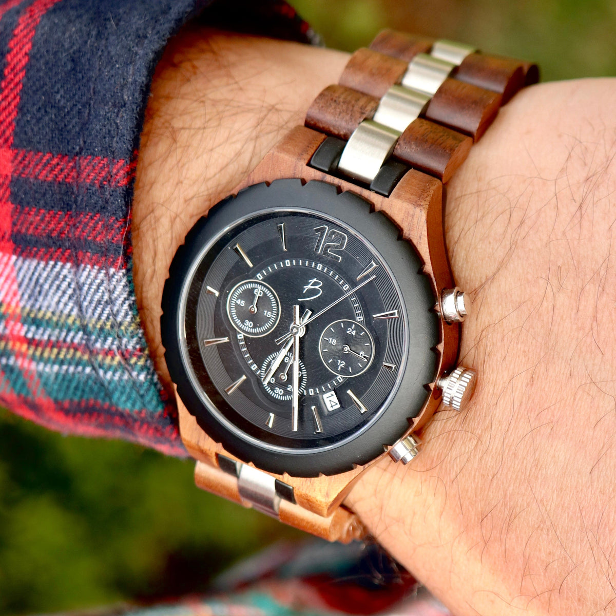 Montre Le Roy en bois de noyer
